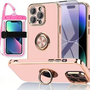 iPhone 13 Pro Max Case with Screen Protector and Shoulder Bag